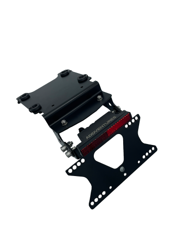 Assembled short license plate holder without adapter plate for DE